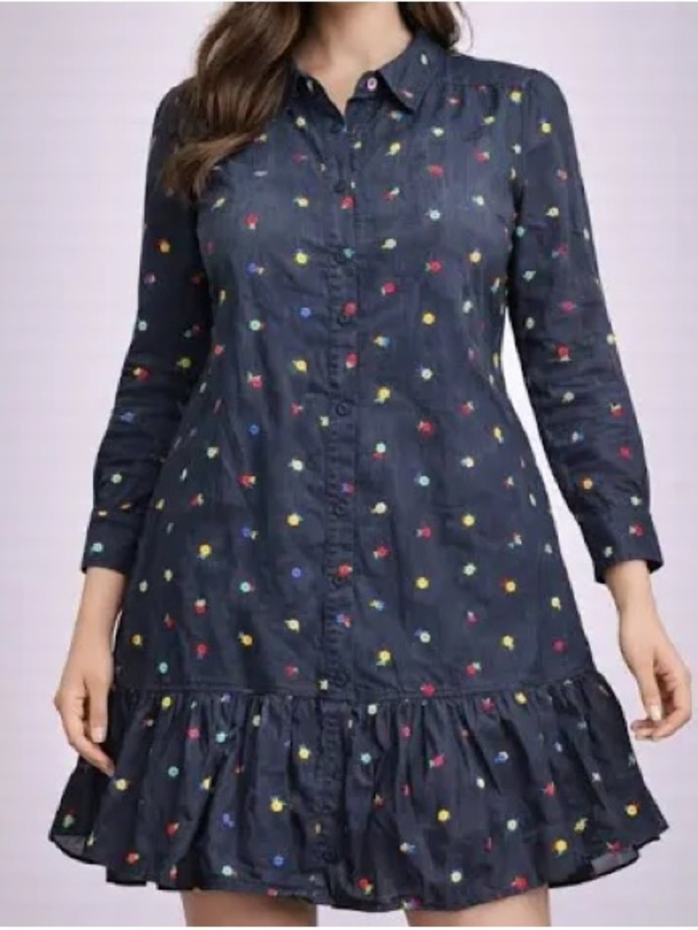 Tuckernuck embroidered floral shirt dress